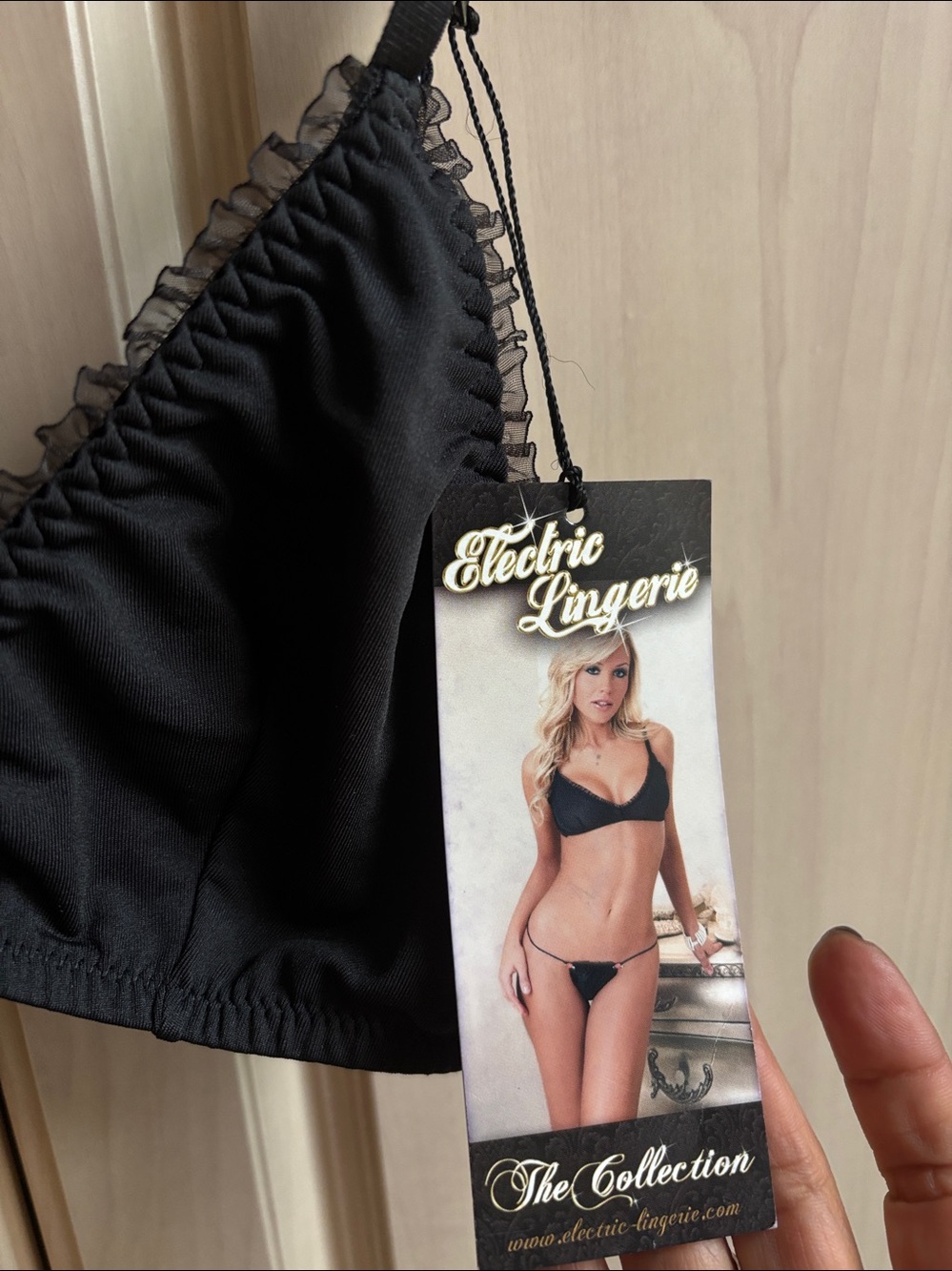 Electric Lingerie NWT Black Lace-Trim Bralette SMALL - Picture 3 of 17
